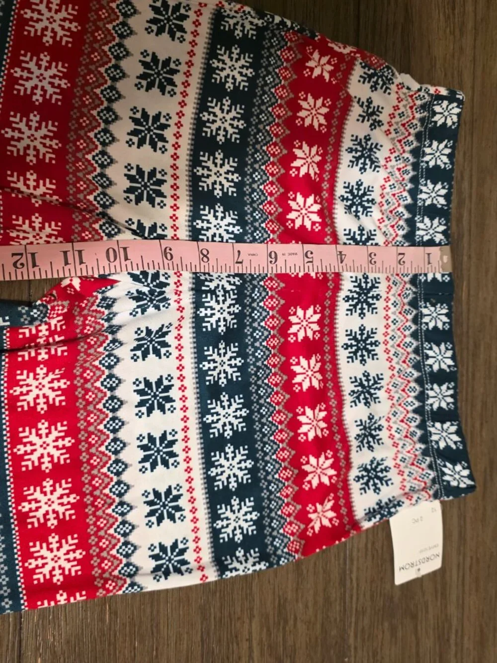 Jaclyn Girls Fair Isle Snowflake Pajama Set NWT Size 12 Christmas
